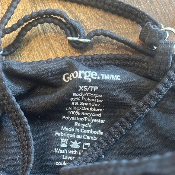 George Classic Black One-Piece Swimsuit - Picture 2 of 2